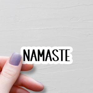 Pegatinas de Namaste, pegatinas de vinilo, pegatinas para botellas de agua, pegatinas para portátiles, pegatinas de yoga, pegatinas de meditación, regalo para amantes del yoga - WS30