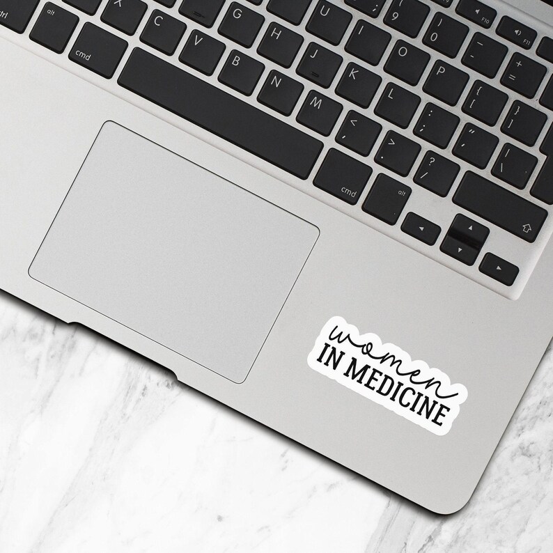 Women In Medicine Sticker, Waterproof Vinyl Stickers, Female Physician Gift, Female Doctor Gift, Laptop Water Bottle Stickers - WS408 image 3