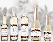 Til Death Do Us Part Wine Bottle Labels, Personalized Halloween Bridal Shower Wine Label, Bridal Party Gifts, Gothic Wedding Shower