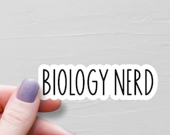 Biology Nerd Sticker, Vinyl Stickers, Biology Stickers, Scientist Gifts, Water Bottle Sticker, Laptop Stickers, Science Teacher Gift - WS382