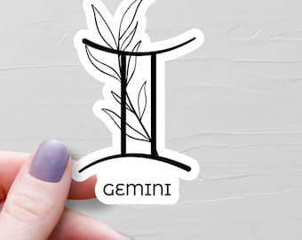 Gemini Sticker, Vinyl Stickers, Zodiac Stickers, Gemini Gifts, Astrology stickers, Water Bottle Stickers, Horoscope Stickers - S231-243