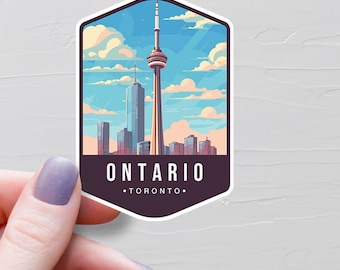 Ontario Sticker, Vinyl Travel Stickers, Toronto Sticker, Canada Tourism, Water Bottle Stickers, Laptop Decals, Souvenir Gifts, S678