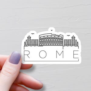 Sticker Rome, Stickers voyage en vinyle, Colisée romain, Stickers Italie, Sticker bouteille d'eau, Sticker pour ordinateur portable, Sticker bagage, Souvenir, S1000