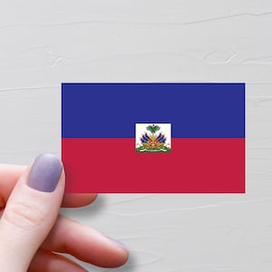 Sticker drapeau d'Haïti, Stickers de voyage en vinyle, Cadeaux tourisme haïtien, Sticker bouteille d'eau souvenir, Stickers ordinateur portable, Sticker bagage - F110