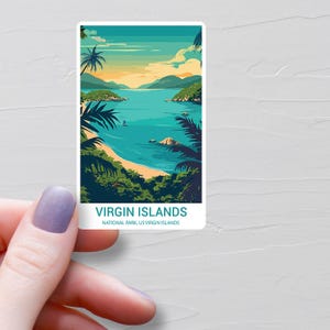 Virgin Islands National Park Stickers, Vinyl Travel Stickers, USA National Park Decal, US Virgin Islands Sticker, Water Bottle Sticker, S614
