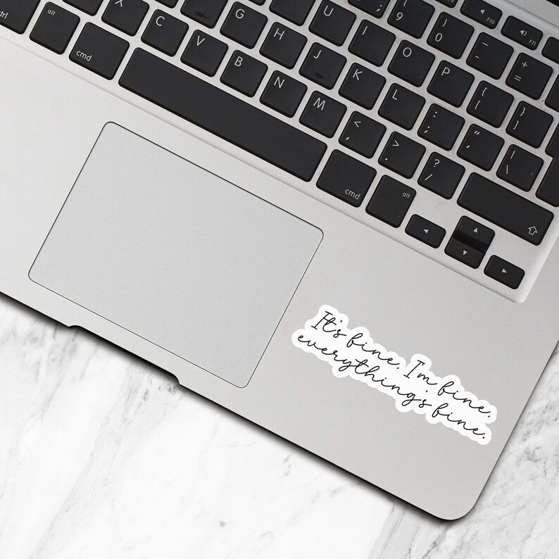 Its Fine Im Fine Everythings Fine Sticker, Vinyl Stickers, Laptop Water Bottle Stickers, Funny Quotes, Sarcastic Stickers - WS230 image 3
