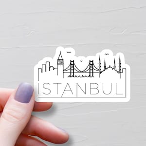 Sticker Istanbul, Stickers voyage en vinyle, Stickers pays de la Turquie, Asie et Moyen-Orient, Sticker bouteille d'eau, Sticker ordinateur portable, S945