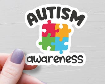 Autism Acceptance Sticker, Vinyl Autism Stickers, Water Bottle Sticker, Autism Puzzle Piece, Autism Awareness, Neurodivergent Stickers, S222