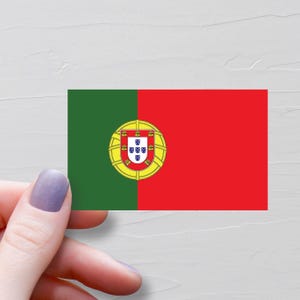 Portugal Flag Sticker, Vinyl Travel Stickers, Portuguese Stickers, World Flags, Water Bottle Sticker, Laptop Decals, Luggage Sticker, F203