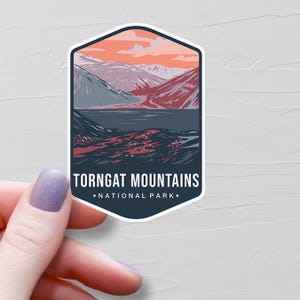Torngat Mountains National Park Sticker, Vinyl Travel Stickers, Newfoundland and Labrador, Canada Tourism, Water Bottle Stickers - S720