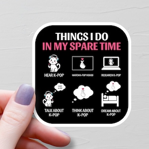 Sticker KPop, Stickers vinyles, Stickers pour bouteilles d'eau pour ordinateur portable, produits dérivés KPop, Accessoires KPop, Cadeau KPop, Cadeau fan KPop, Cadeau K-Pop Stan - S203