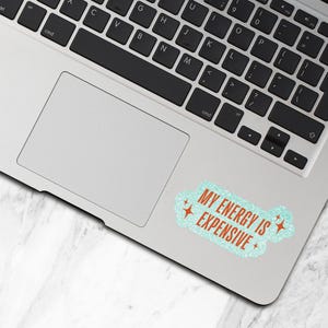 My Energy Is Expensive Sticker, Waterproof Vinyl Stickers, Motivational Stickers, Water Bottle Sticker, Laptop Sticker, Gift For Her - S1097 image 4