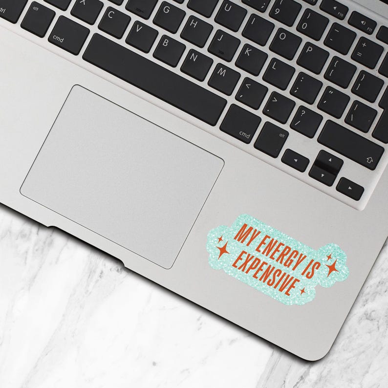 My Energy Is Expensive Sticker, Waterproof Vinyl Stickers, Motivational Stickers, Water Bottle Sticker, Laptop Sticker, Gift For Her - S1097 image 4