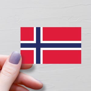 Norway Flag Sticker, Vinyl Travel Stickers, Norwegian Stickers, World Flags, Water Bottle Sticker, Laptop Decals, Luggage Sticker, F191