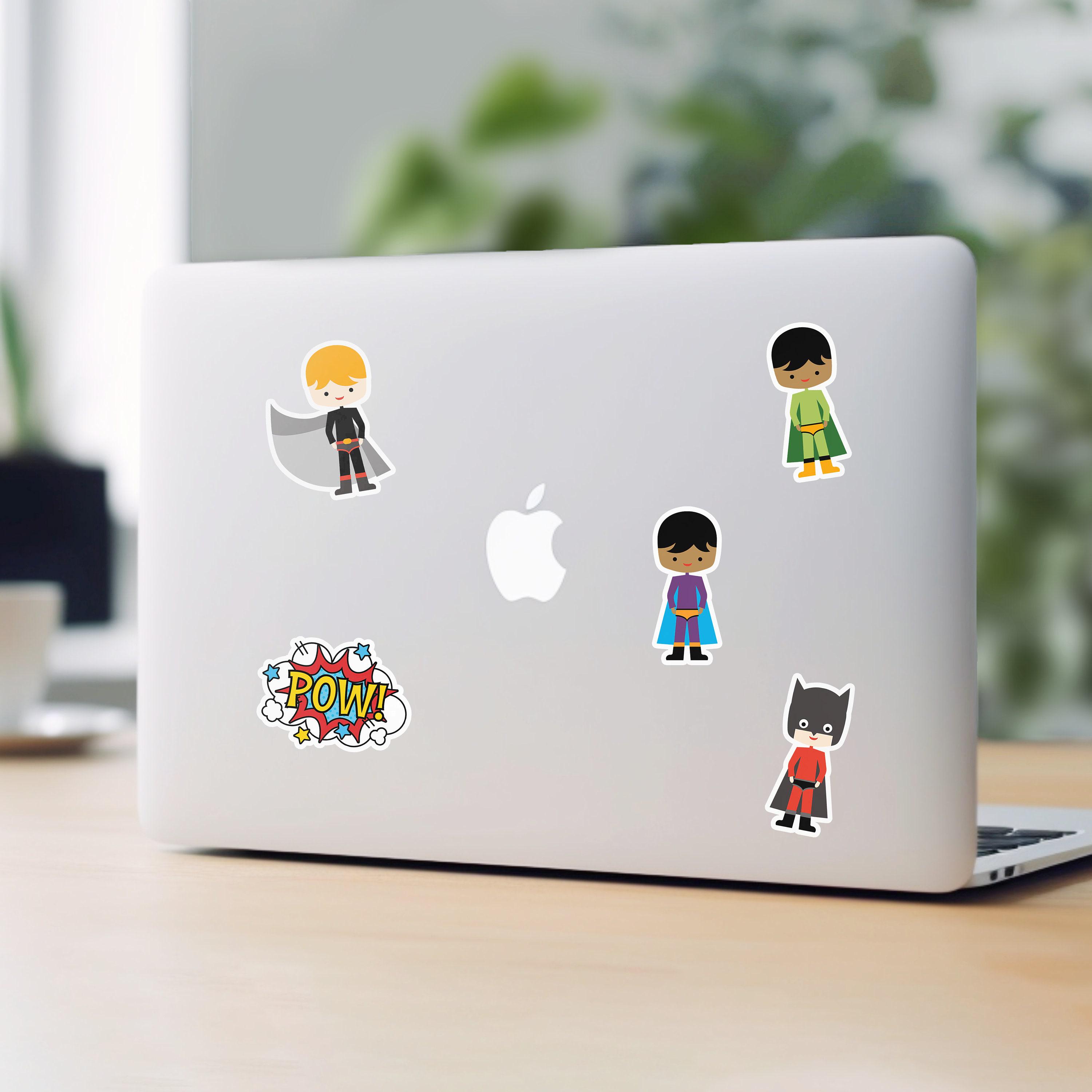 Superbook Character Sticker Superhero Sticker Pack of 5, Vinyl Superhero Stickers, Cute Stickers ...
