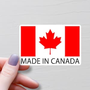 Made In Canada Sticker, Vinyl Canadian Flag Sticker, Canadian Pride Sticker, Canada Strong, Water Bottle Sticker, Laptop Decals - S1054