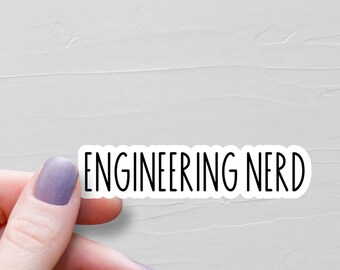 Engineering Nerd Sticker, Waterproof Vinyl Stickers, Software Engineer Gifts, Water Bottle Stickers, Laptop Stickers - WS392
