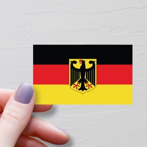 Sticker drapeau de l'Allemagne, Stickers de voyage en vinyle, Stickers allemands, Sticker bouteille d'eau souvenir, Stickers ordinateur portable, Sticker bagage - F98