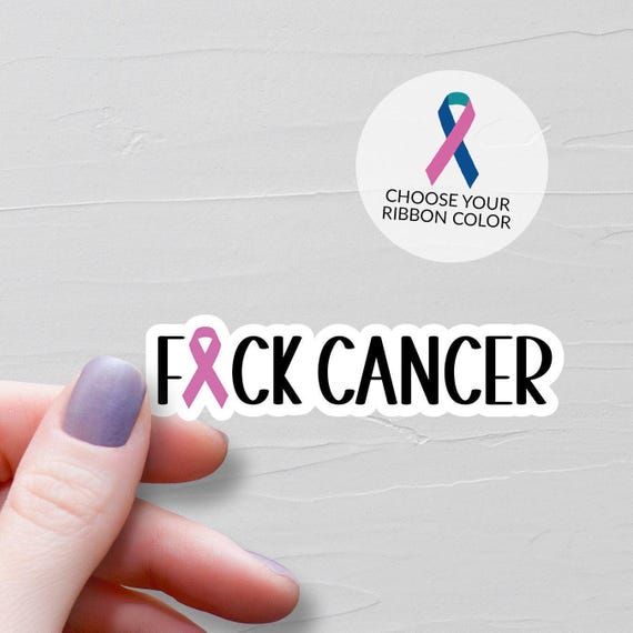 F Cancer Sticker, Cancer Patient Gift, Breast Cancer Awareness, Fuck Cancer Sticker, Cancer Gift Basket Items, Breast Cancer Gifts - S46