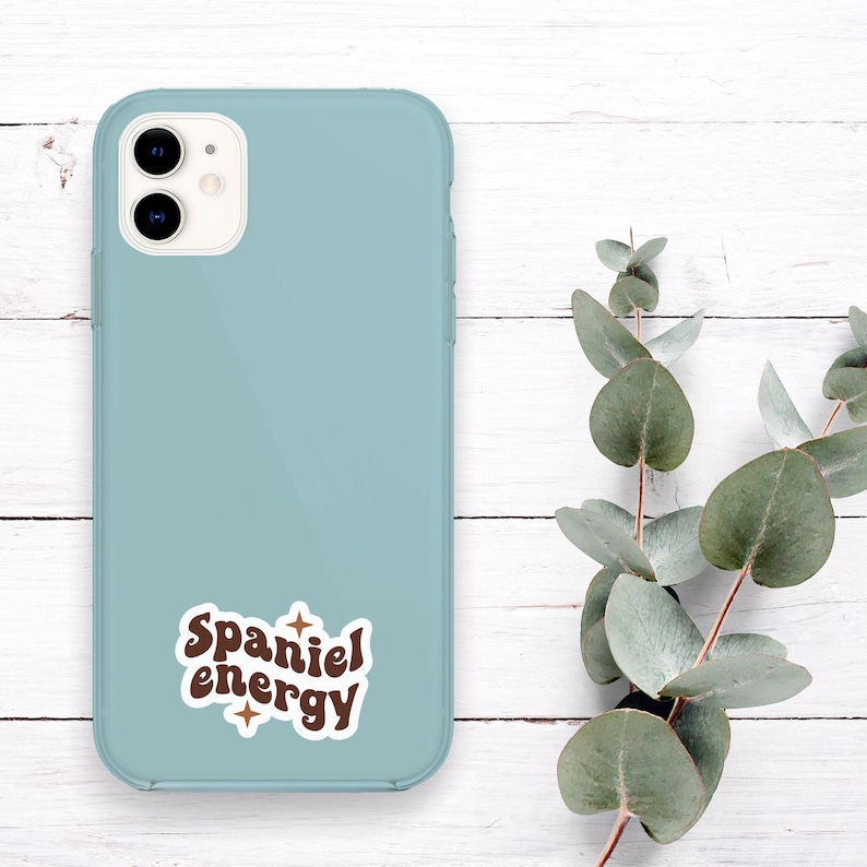 Spaniel Energy Sticker, Vinyl Stickers, Spaniel Stickers, Spaniel Gifts, Spaniel Lover Gifts, Spaniel Mom Gift, Water Bottle Sticker - S278 image 3