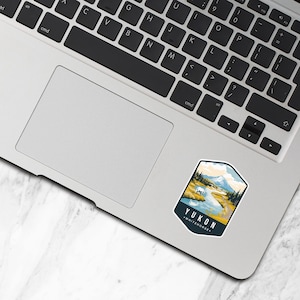 Yukon Sticker, Vinyl Travel Stickers, Whitehorse Sticker, Canadian Province Territories, Water Bottle Stickers, Canada Souvenir Gifts - S679 image 4
