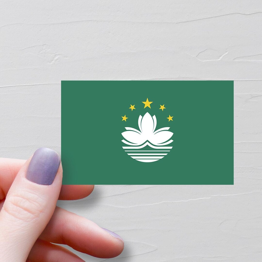 Macau Flag Sticker, Vinyl Travel Stickers, Macanese Stickers, World ...