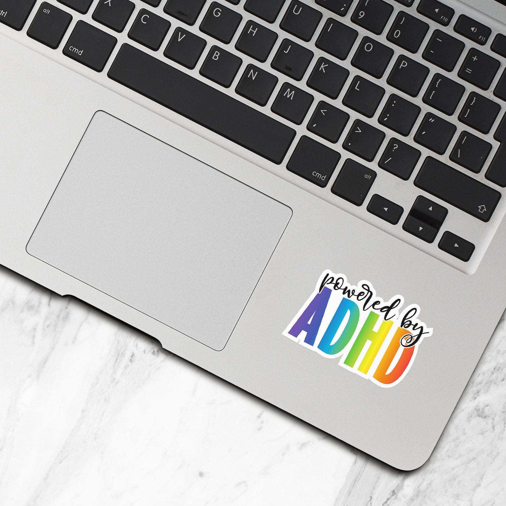 Powered by ADHD Sticker, Vinyl Stickers, Adhd Gifts, Water Bottle ...