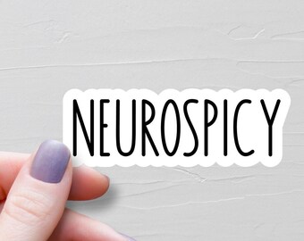 Neurospicy Aufkleber, Vinyl Aufkleber, lustige ADHD Aufkleber, Aufkleber Autismus, Laptop Wasserflasche Aufkleber, Neurodivergente Aufkleber - WS379
