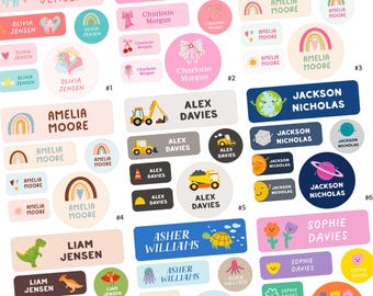 Waterproof Daycare Labels, Custom Name Stickers Dishwasher Safe, Custom Name Labels Vinyl, Personalized School Labels, Camp Labels