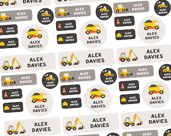 Waterproof Name Labels Vinyl, Construction Custom Name Labels, School Labels, Daycare Labels, Camp Name Label, Name Stickers Dishwasher Safe