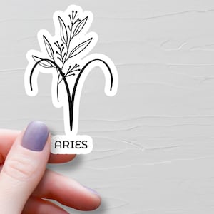 Sticker Bélier, Stickers vinyles, Stickers zodiaque, Cadeau Bélier, Stickers astrologie, Stickers bouteille d'eau, Stickers horoscope - S231-243