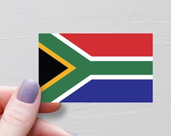 South Africa Flag Sticker, Vinyl Travel Stickers, South African, World Flags, Water Bottle Sticker, Laptop Decals, Luggage Sticker, F236