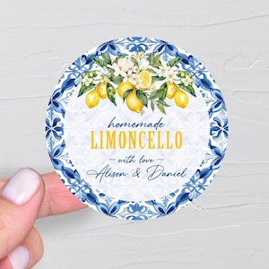 Étiquettes Limoncello, Stickers Limoncello Pour Cadeaux De Mariage, Cadeaux Limoncello Fait Maison, Cadeaux Thème Citron, Étiquettes Cadeau Limoncello Personnalisées