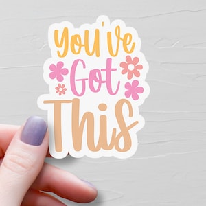 Vous avez ce sticker, Sticker bouteille d'eau en vinyle, Stickers ordinateur portable, Stickers affirmation de soi, Stickers anxiété, Stickers motivants - S151
