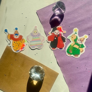 Aesthetic Clown Core Holographic Stickers