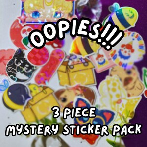 OOPS Mystery Sticker Packs, B GRADE!! Set Of 3