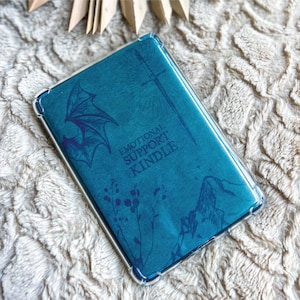 Kindle PRINTABLE Clear Case Insert | "Emotional Support Kindle" | for Kindle Basic, Oasis, & Paperwhite | Digital Download