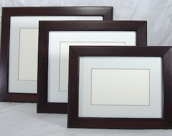 Diploma Frames, Certificate Frames, Lawyer's Office, Doctor's Office, Office Decor, Set of 5, Solid Cherry, Walnut or Mahogany