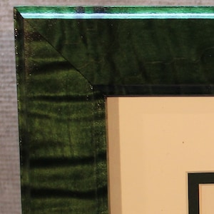 Diploma Frame, Tiger Maple, 8 1/2 x 11, Gorgeous Green
