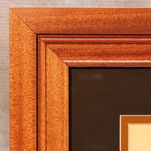 Diplomrahmen, Massiv aus Sapele, 20 x 28 cm, Bürodekor