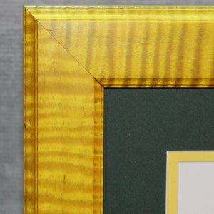 Marco de diploma de arce tigre amarillo, regalo de graduación