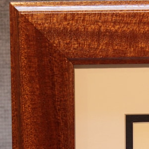 Massiver, glänzender, Sapele Bilderrahmen, 20 x 28 cm, Unikat Büro Dekor