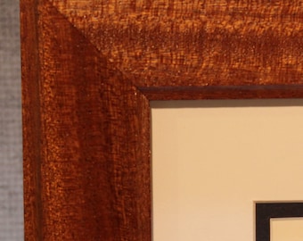 Solid Sapele, Shimmering Diploma Frame, 8 1/2 x 11, Unique Office Décor