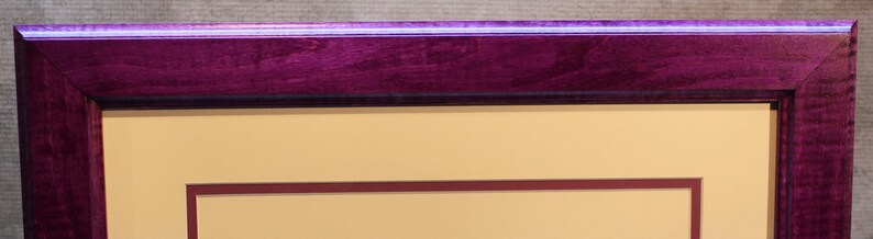 Purple Rain, Diploma Frame, Solid Tiger Maple, 8 12 x 11 image 3