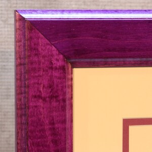 Purple Rain, Diploma Frame, Solid Tiger Maple, 8 12 x 11 image 1