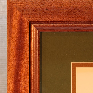 Diplomrahmen, Massiv aus Sapele, 20 x 28 cm, Bürodekor