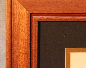 Solid Sapele Diploma Frame, 8 1/2 x 11, Unique Office Décor