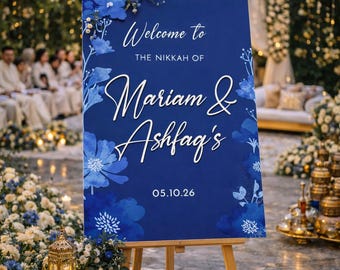 Custom Nikkah Welcome Sign | FoamPVC Board, A1/A2 Sizes Available | FREE DELIVERY