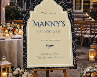 Custom Wedding Week Welcome Sign | FoamPVC Board, A1/A2 Sizes Available | FREE DELIVERY