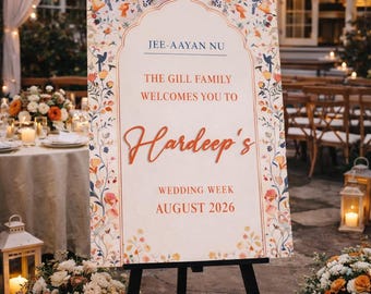 Custom Wedding Week Welcome Sign | FoamPVC Board, A1/A2 Sizes Available | FREE DELIVERY